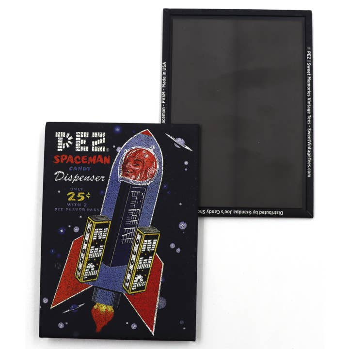 Magnet, 5ct - Pez Vintage Spaceman Candy Dispenser Ad for wholesale by Grandpa Joe's Candy Shop