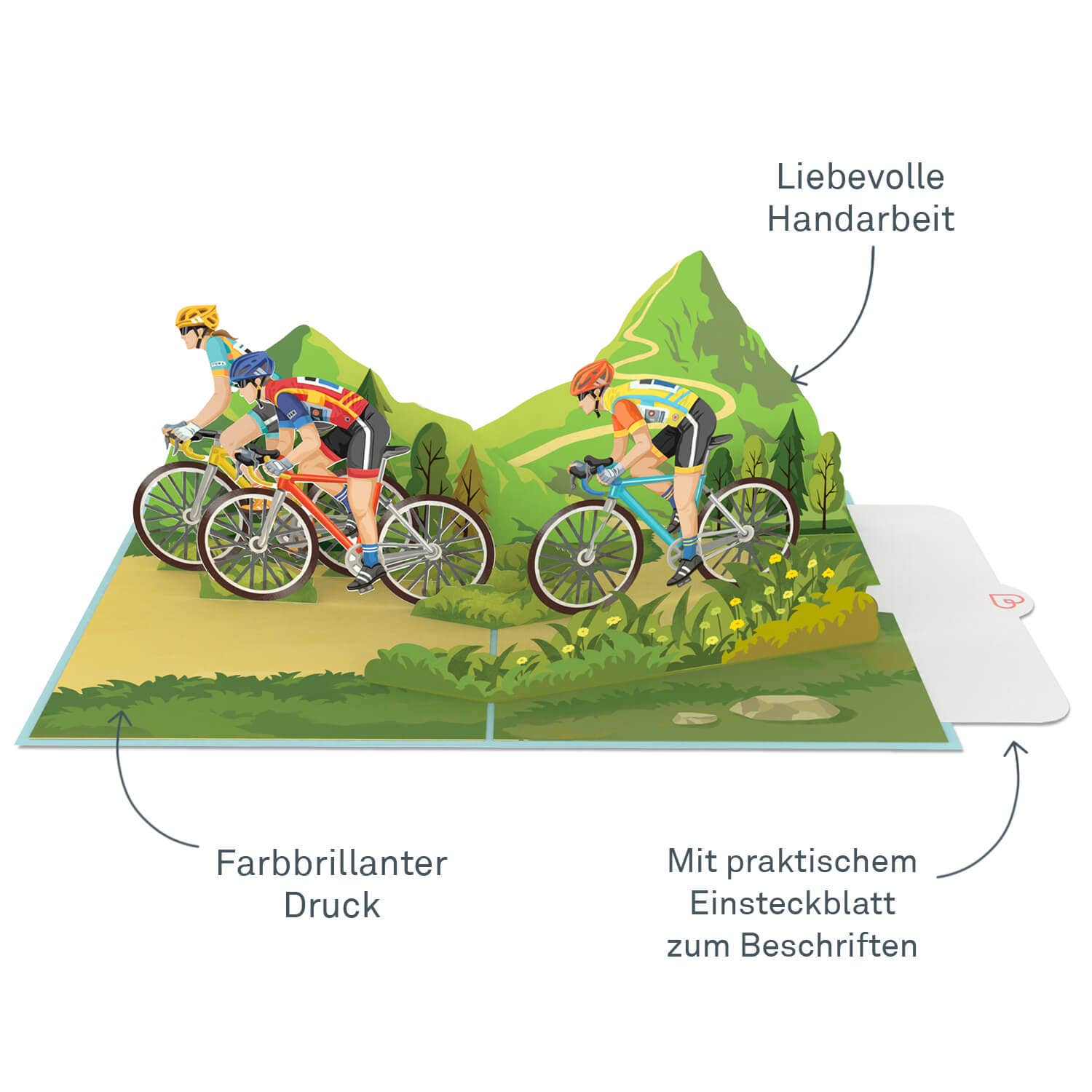 papercrush - Vendita all'ingrosso Biglietti di auguri - Biglietto pop-up ciclista da corsa con effetto 3D2