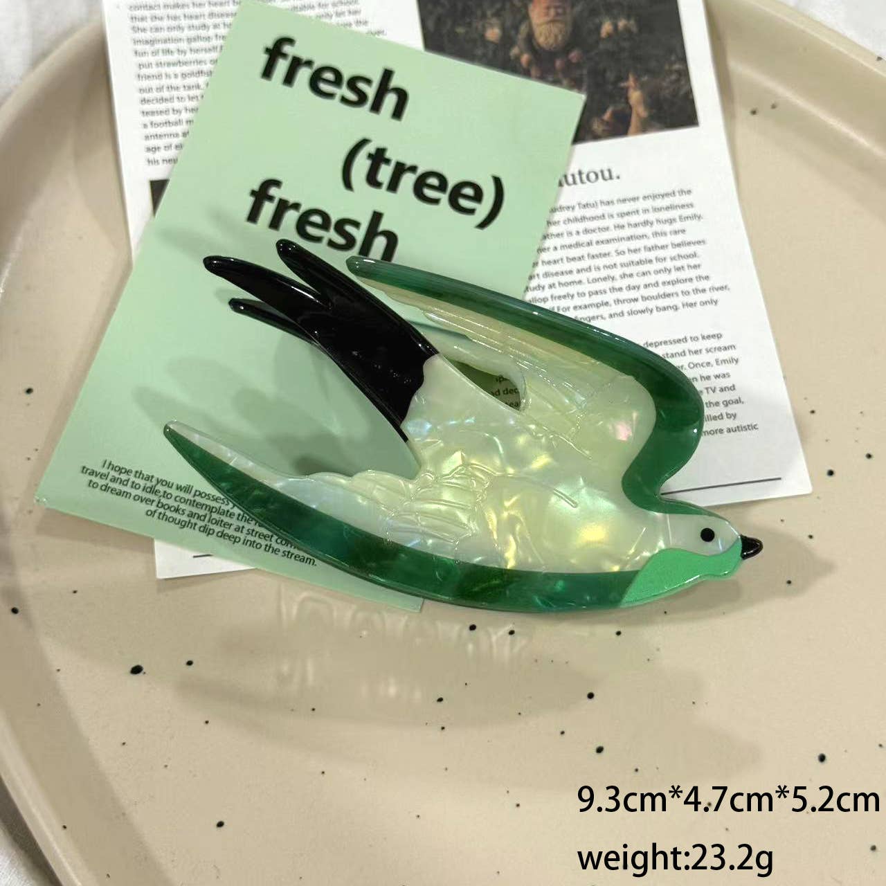 SoapElenGlen - Wholesale Hair Clip - Women's - Iridescent Swallow  - Shaped Bird Hair Claw Clips 0