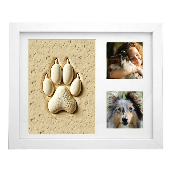 petbye - Venta al por mayor Urna/caja de recuerdos para mascotas - Marco de fotos con huella de pata