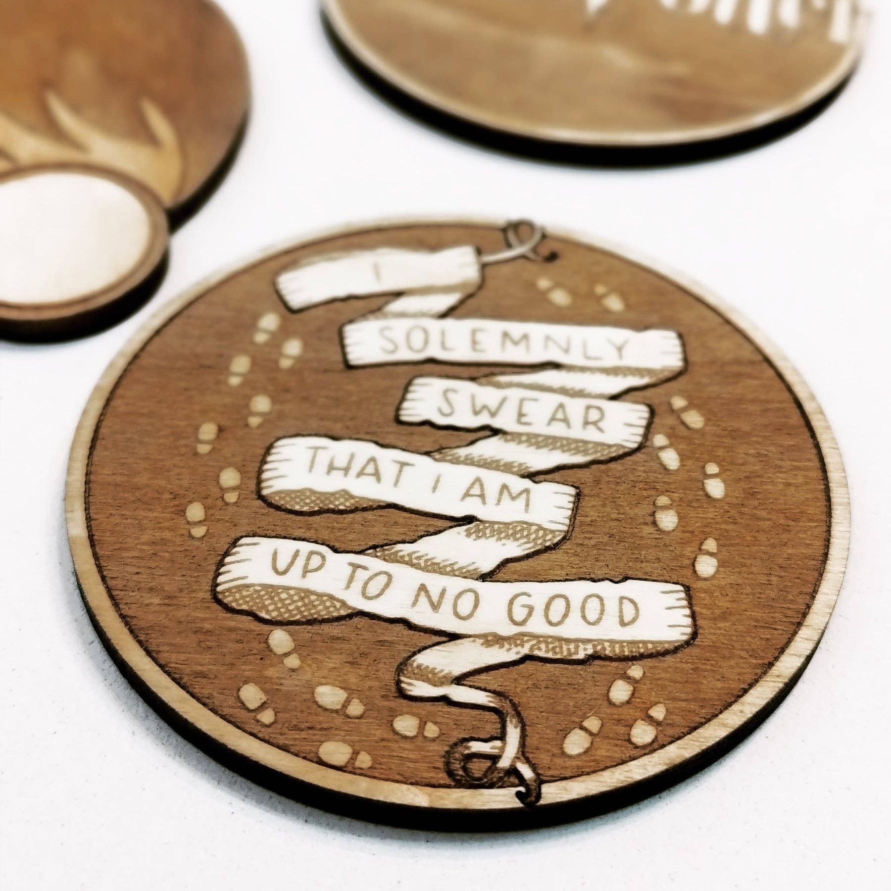 Studio Rima - Wholesale Coasters - Set of 6 Harry Potter Wooden Coasters - Unique Gift - Wizard2