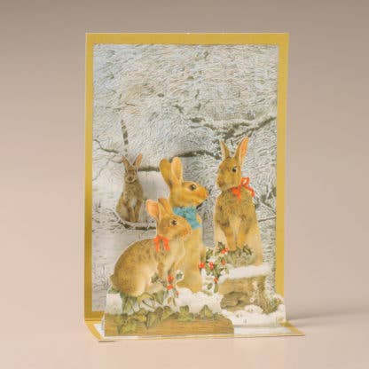 Mamelok - Wholesale Christmas Card - RABBITS CASCADE CHRISTMAS CARD