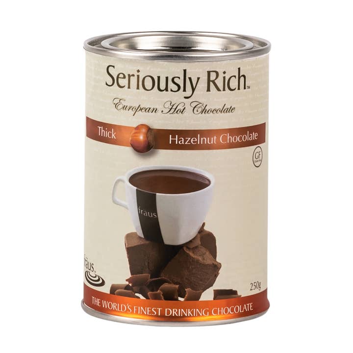 Hasselnød Seriously Rich — varm chokolade 250g for engroshandel hos Fraus Australia