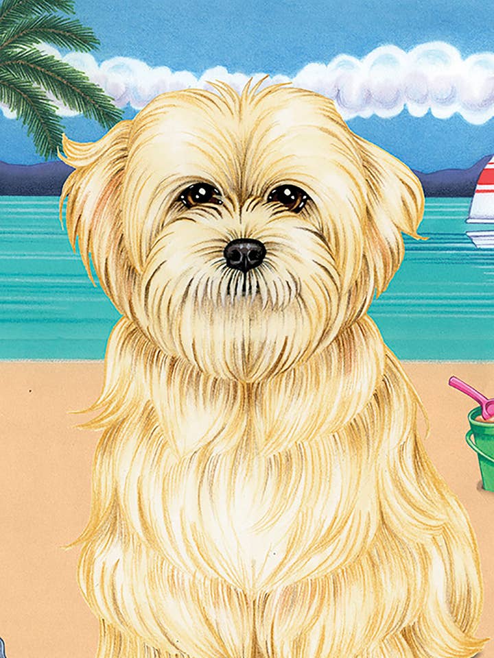 Lhasa Apso - Serviette de plage en microfibre éponge pour la vente par Best of Breed Products