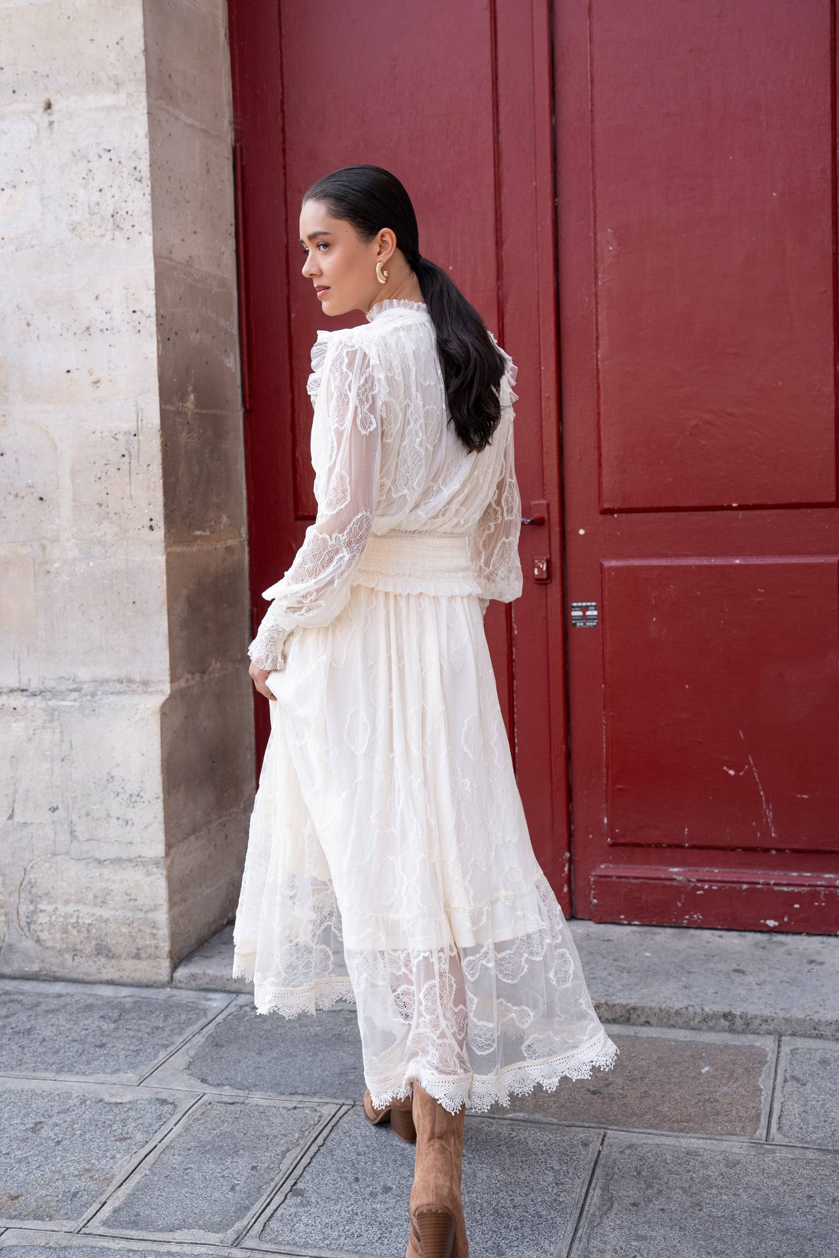 CHOKLATE PARIS – Engroshandel Nederdel - Dame – September nederdel i asymmetrisk blonder - 8098815