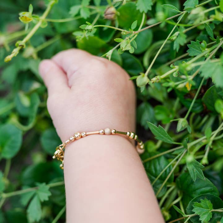Cherished Moments - Wholesale Beaded Bracelet - Kids - Little Girls 14K Gold-Plated Bracelet with Stardust Beads
