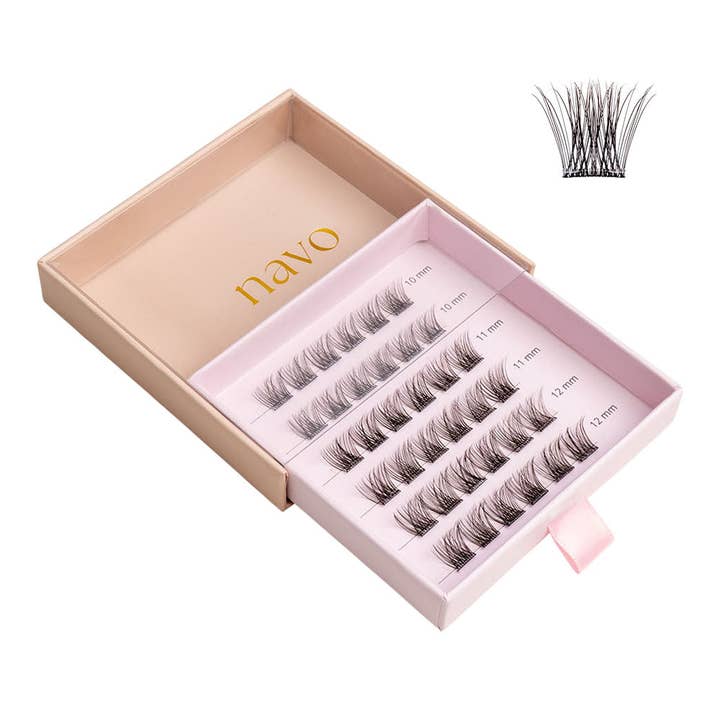 Fluffy - 36 Press & Go Lash Clusters for wholesale by Navo Lashes