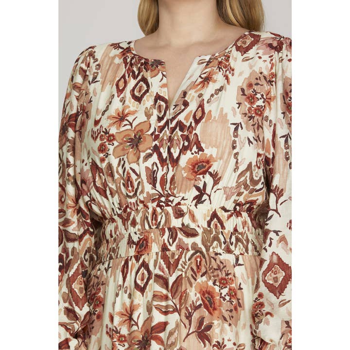 STYLE USA - Wholesale Dress - Women's - PLUS WOVEN PRINT TIERED MAXI DRESS3