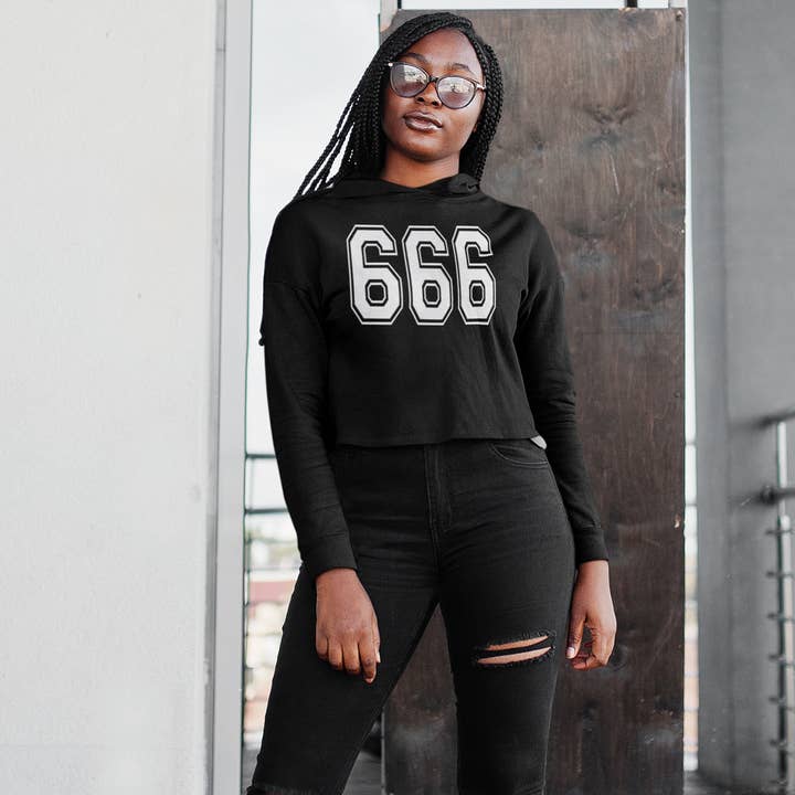 Sudadera con capucha mujer 666 para venta al por mayor de Blaspheme Boutique