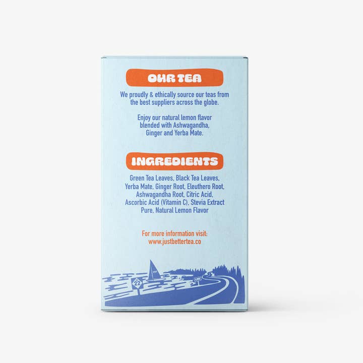 Just Better Tea - Wholesale Iced Tea - Citrus Ginger Iced Tea - 1 Box of Tea (6 qt size tea bags)