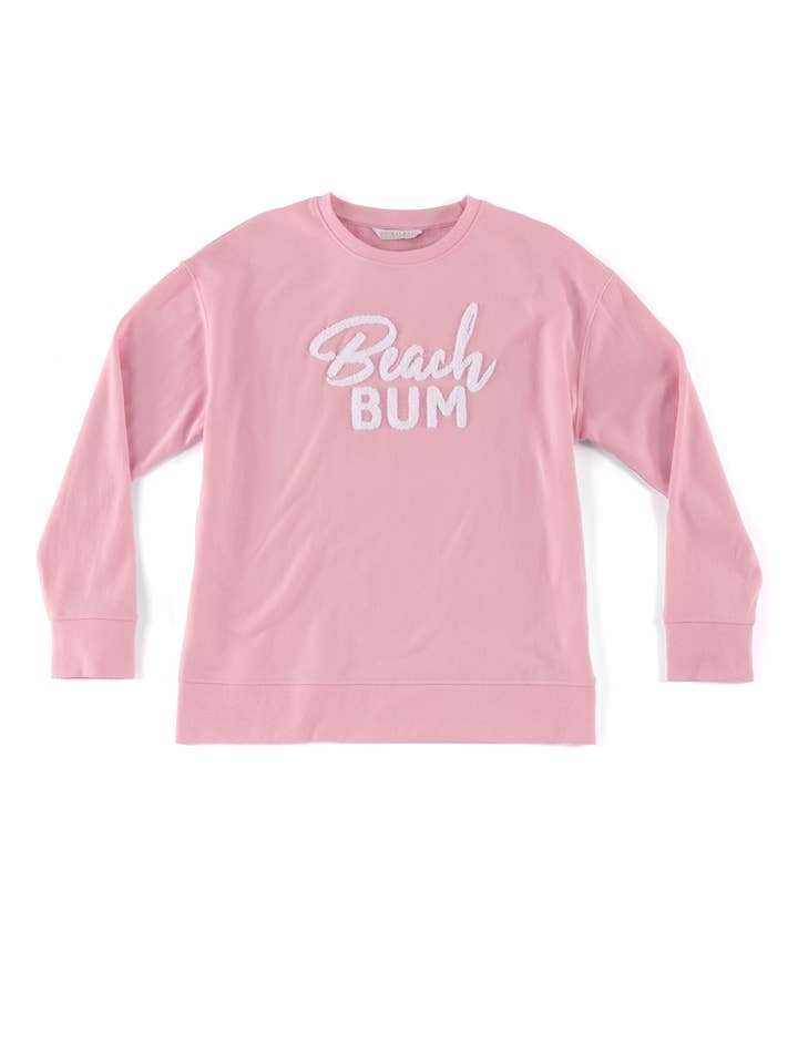 Shiraleah - Wholesale Sweatshirt - Women's - ASSORTED SET OF 6 "BEACH BUM" SWEATSHIRTS, BLUSH