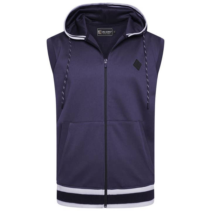 Kam Retro Tracksuit Set Shorts With Gilet For Men in 3 Colours, 2XL-8XL for wholesale by Brooklyn Big & Tall