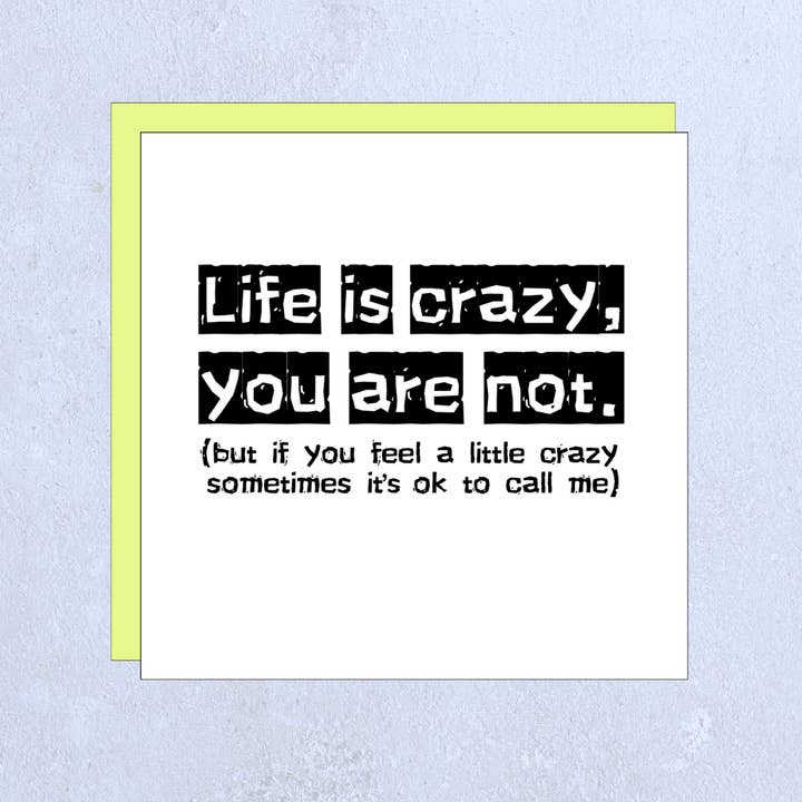 NOT CRAZY - mental health difficult time encouragement love for wholesale by Hero Of The Story