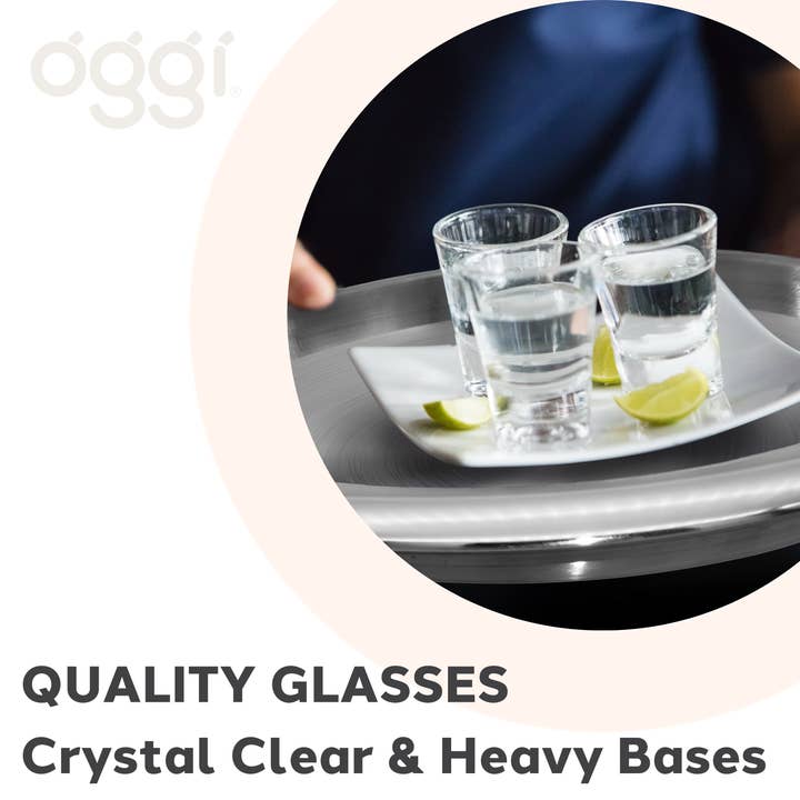 Oggi - Wholesale Shot glass - Shot Glasses - Set of 6 - 1.5 oz/44 ml3