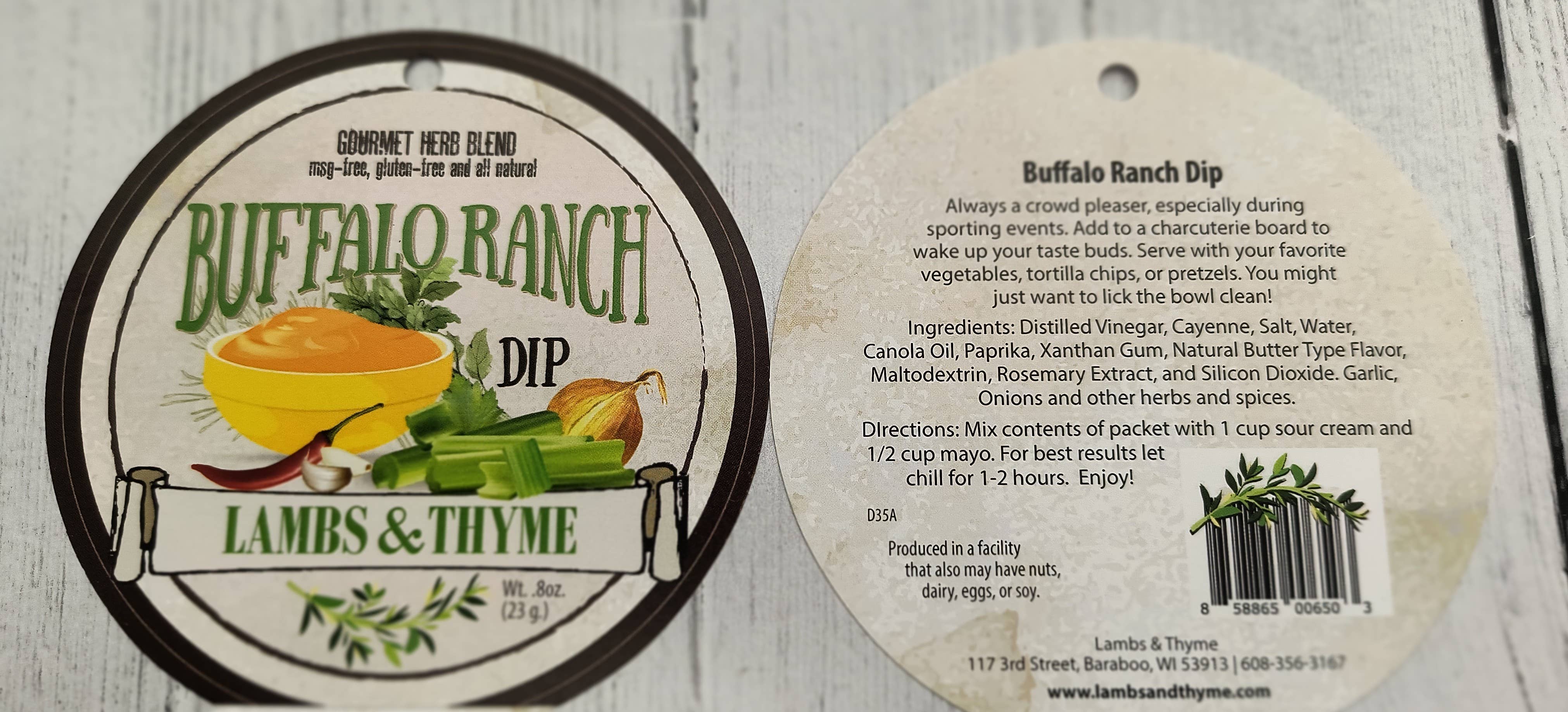 Lambs & Thyme - Vente Sauces - Trempette Buffalo Ranch - demi-douzaine2