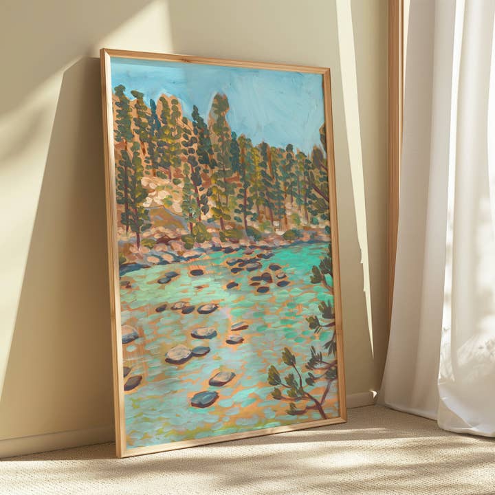 El Baker Art - Wholesale Art Print - Turquoise Waters of Lake Tahoe California Art Print1