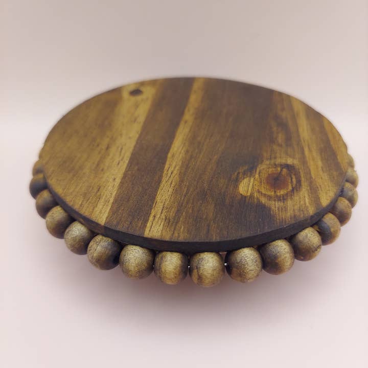 Crafty Wood Studios - Wholesale Desk Riser - 4" Round Mini Wood Beaded Short Riser