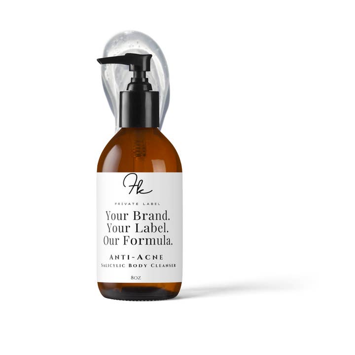 Gel douche anti-acné à l'acide salicylique pour la vente par FK Private Label Labs