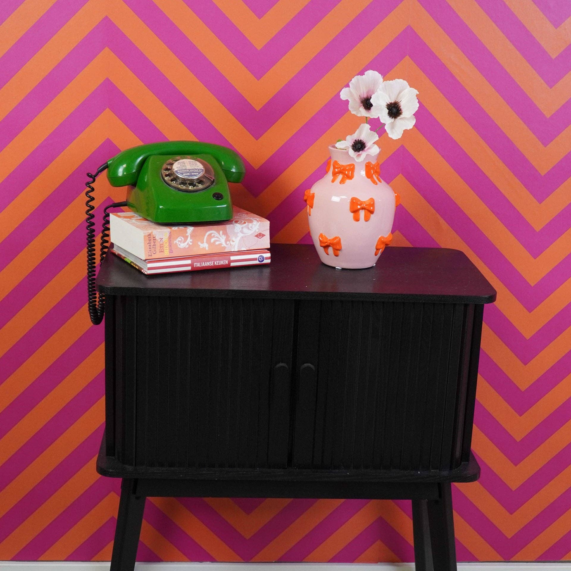 Housevitamin bv - Wholesale Vase - Vase - Flower Vase Ribbons - Pink/Orange - 14x14x19cm1