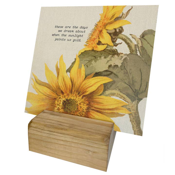 Graphically Speaking Design - Wholesale Sign - Mini Canvas, Sunflower, Fall, Autumn, Shelf Decor