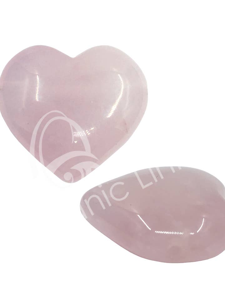 (PK 20)ANHÄNGER - HERZ, GEBLÄHTER ROSENQUARZ MIT SEITENLOCH für den Großhandel von Oceanic Linkways Inc