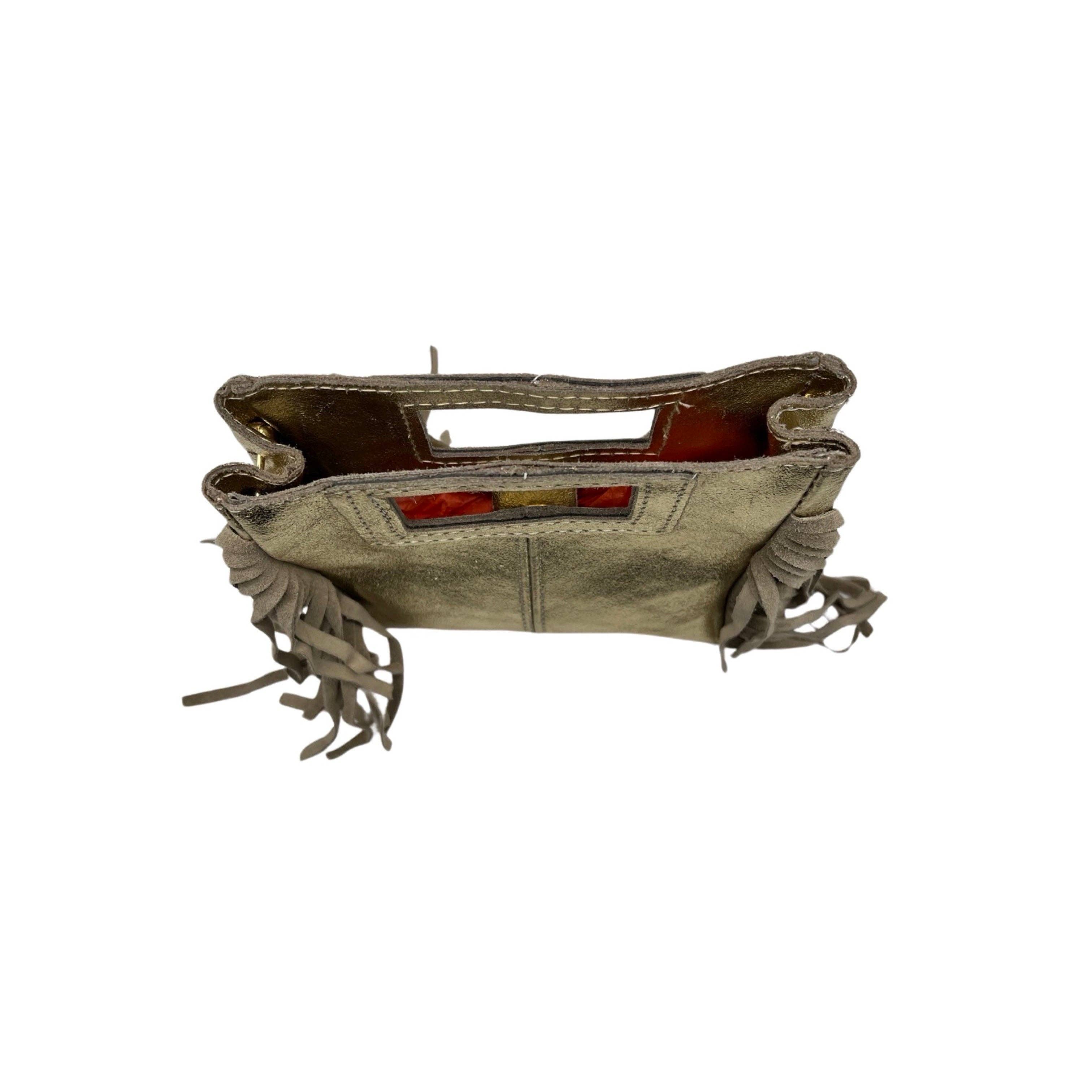 Louisa lee - Wholesale Handtas met handvat - Dames - MARION KLEINE IRISERENDE LEREN HANDTAS5