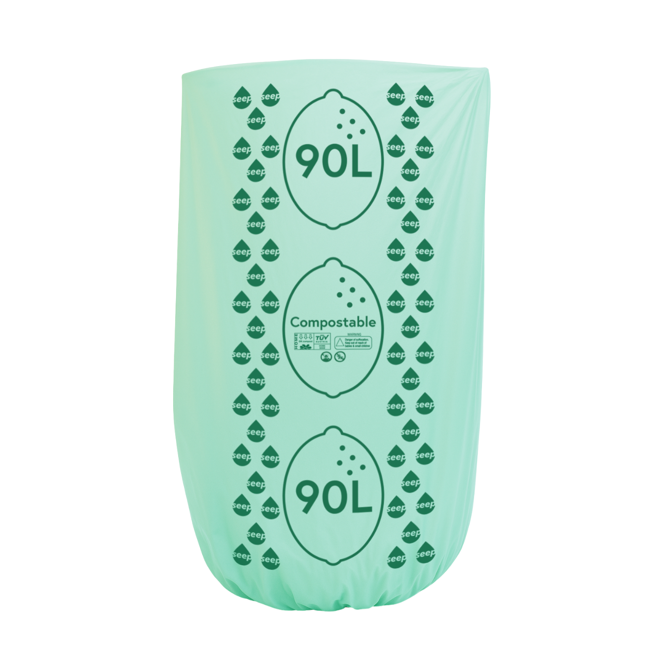 Seep – wholesale Rubbish can/Rubbish bin – 90L Eco Green Garden Waste Bags1