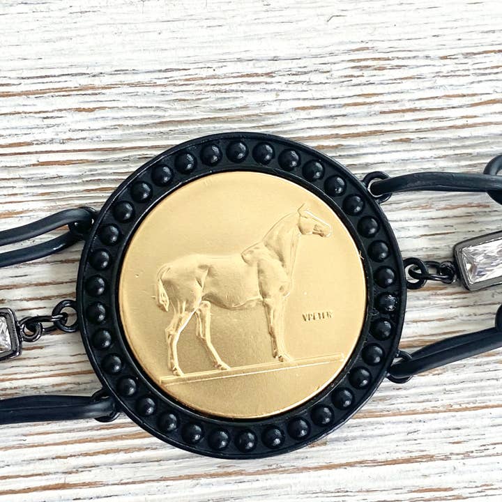 VB&CO Designs Handmade Jewelry - Wholesale Charm/Dangle Bracelet - Horse jewelry coin bracelet country western derby equestrian