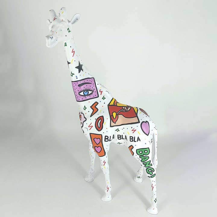 JULIARTE Giraffen-Figur Weiß Pat – handbemalt, limitierte Auflage für den Großhandel von JULIARTE