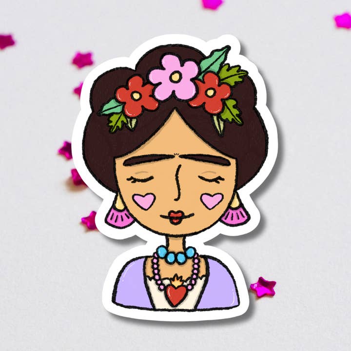 Frida Kahlo Vinyl Sticker and other Purchase Wholesale vorlo getränke. Free Returns & Net 60 Terms on Faire trending on Faire.
