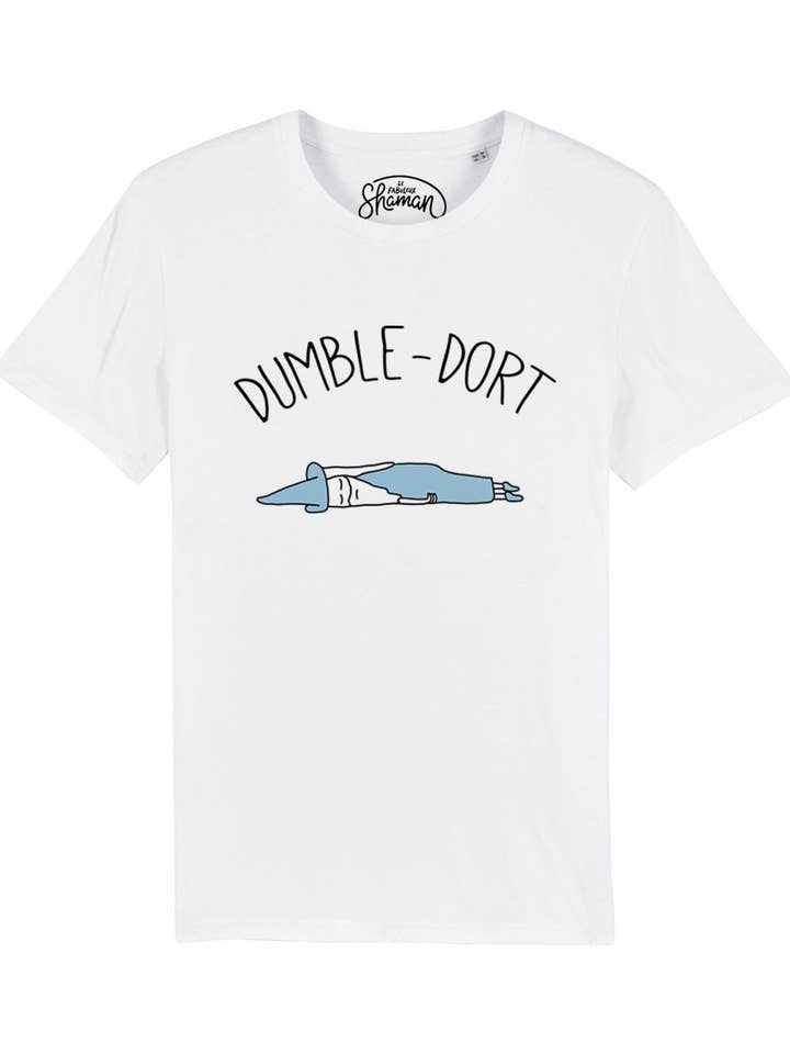 WHITE MEN'S T-SHIRT DUMBLE SLEEPS for wholesale by Le Roi du T-shirt