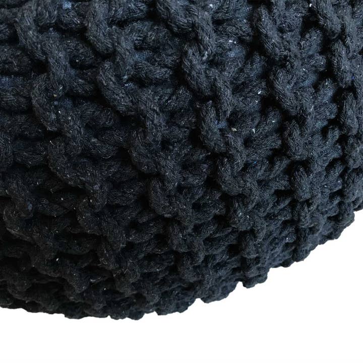 Voglrieder - Vendita all'ingrosso Pouf - Pouf, diametro 55 cm, sgabello in maglia, pouf, pouf, cuscino da pavimento, grande