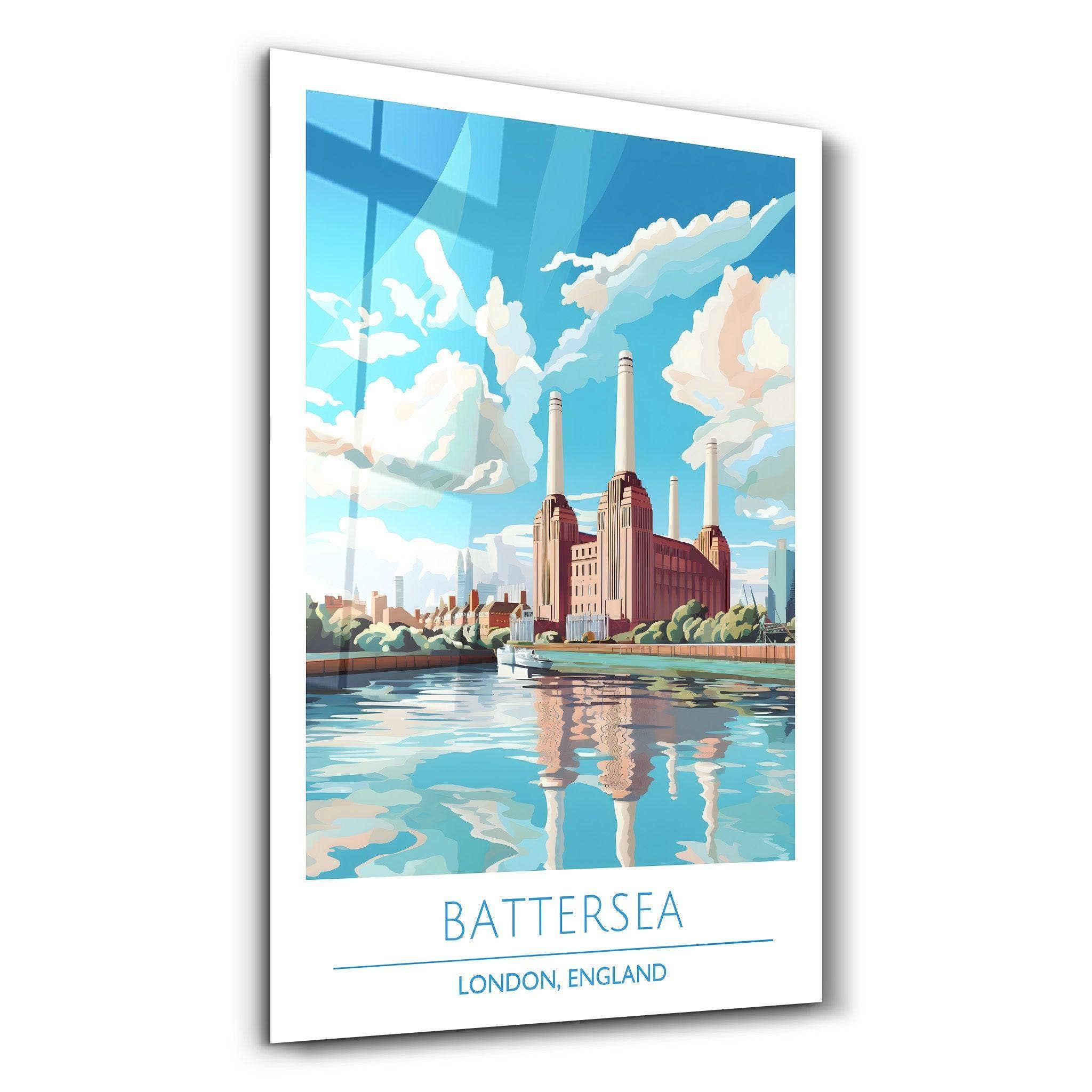 Artdesigna KG - Wholesale Art Print - Battersea-London England-Travel Posters | Glass Wall Art0