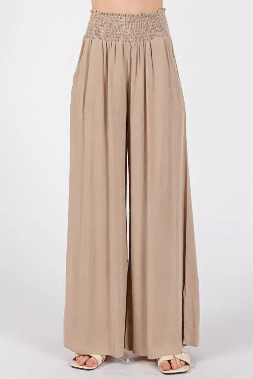 Final Touch – wholesale Pants – Women's – Heavy Gauze Wide Leg Pants - NP70263D-HV10