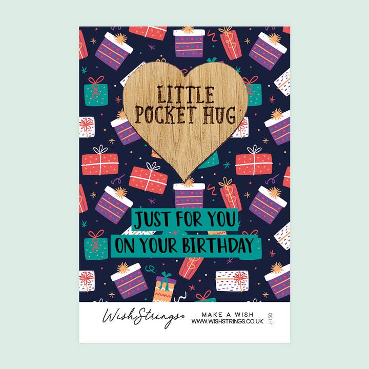 Just for You, Birthday - Pocket Hug - Keepsake Token for wholesale by WishStrings