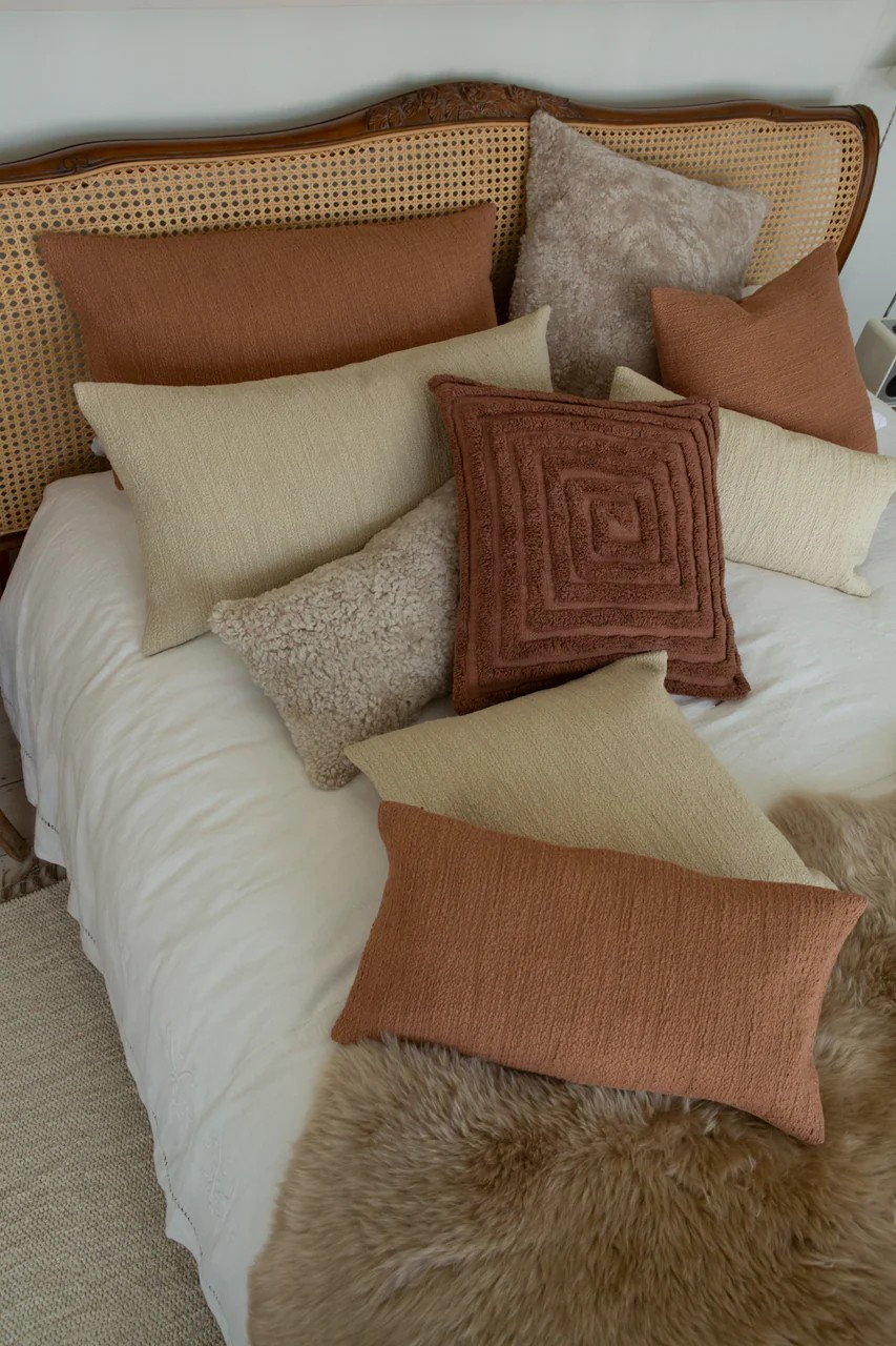 The Small Home – wholesale Pillow/cushion – Child & baby – Almond Slub Cotton Textured Cushion - Square1