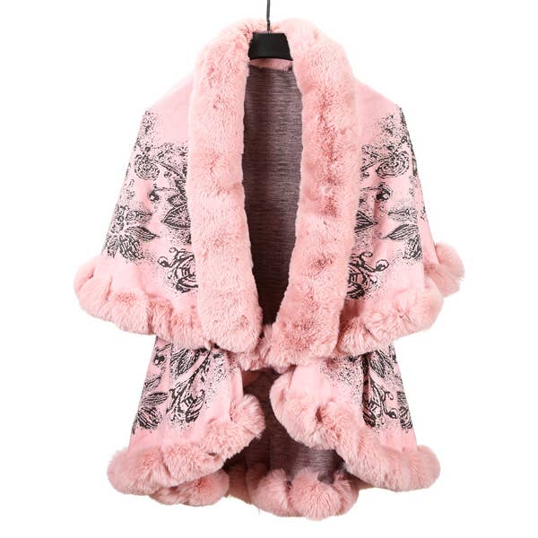 Nima Accessories Inc - Wholesale Cape - Women's - Ladies Faux Fur Winter Cape6