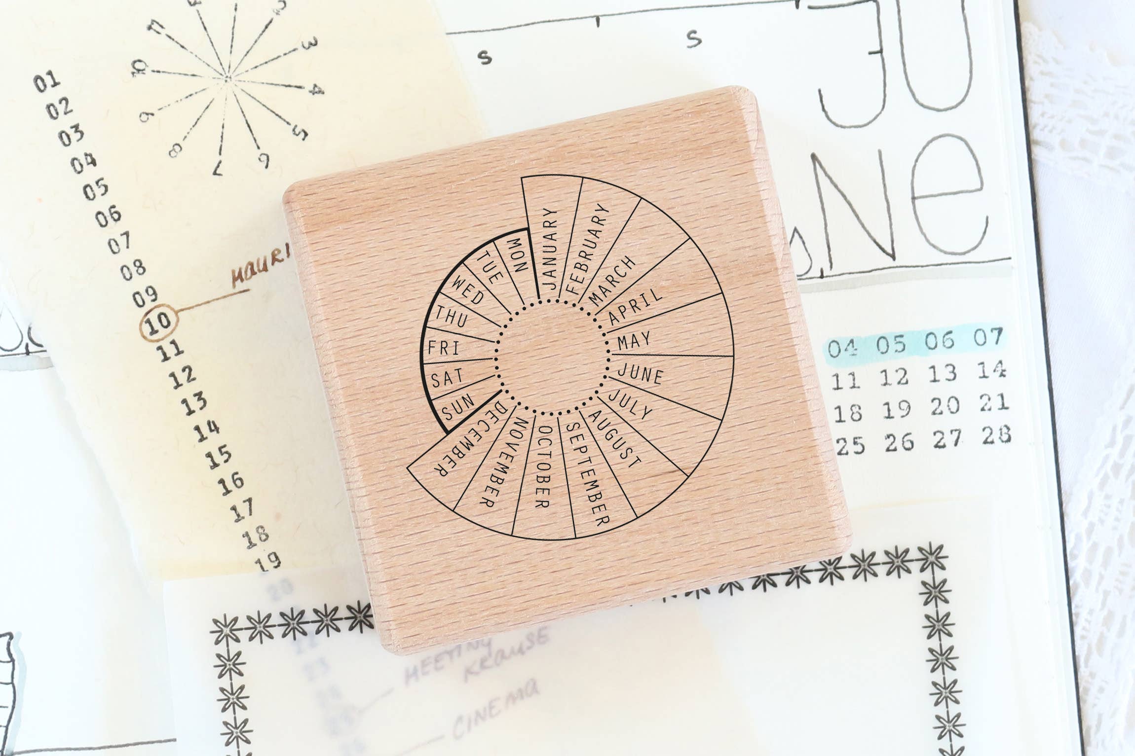 Emadam - Art & Design - Wholesale Rubber/Decorative Stamp - Stamp - Small perpetual calendar0