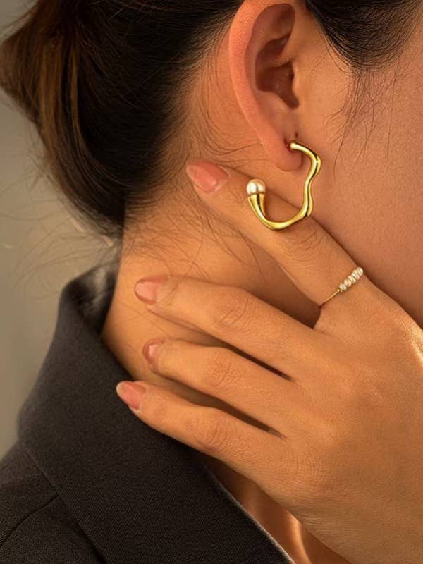 CERCHI A U IMPERMEABILI IN ACCIAIO INOX 18K SENZA OSSIDAZIONE | 40E444 per la vendita all'ingrosso da parte di JOSSLYN by wall to wall