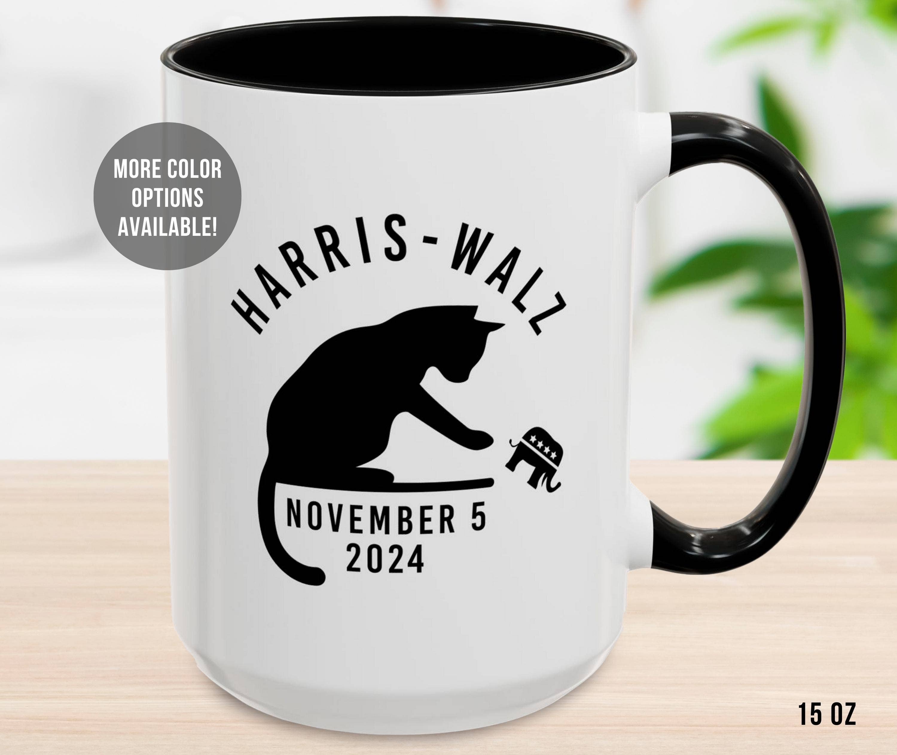 NVC Ecommerce LLC - Vente Tasse à café - Tasse Election Cat 2024, tasse de satire politique, élection drôle 2