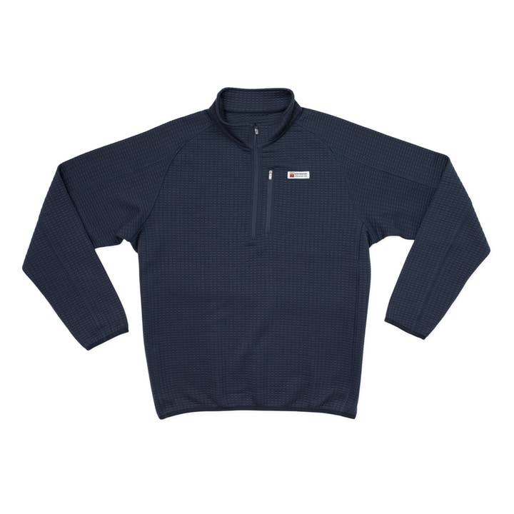 Men's Waffle 1/4 Zip Pullover (Navy) for wholesale by New Frontier