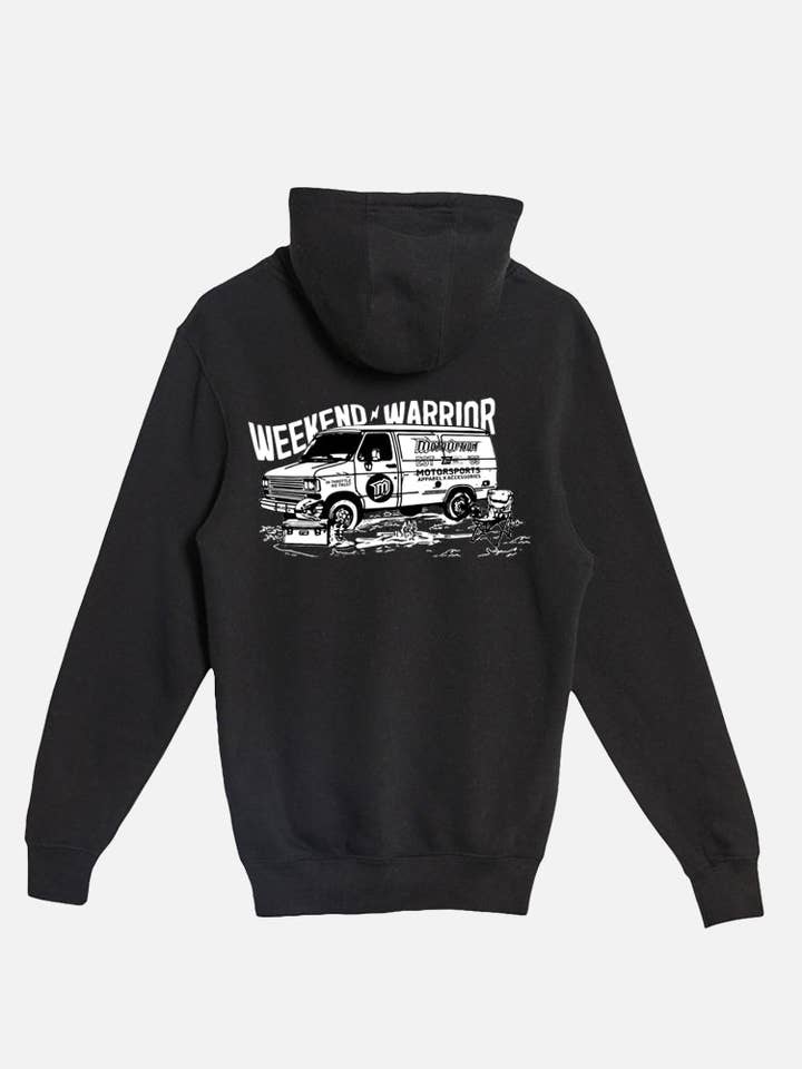 Felpa Weekend Warrior – Nero per la vendita all'ingrosso da parte di MotoOption