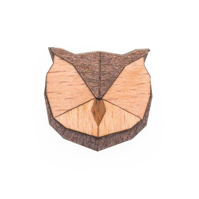 Owl Brooch for wholesale by Bewooden