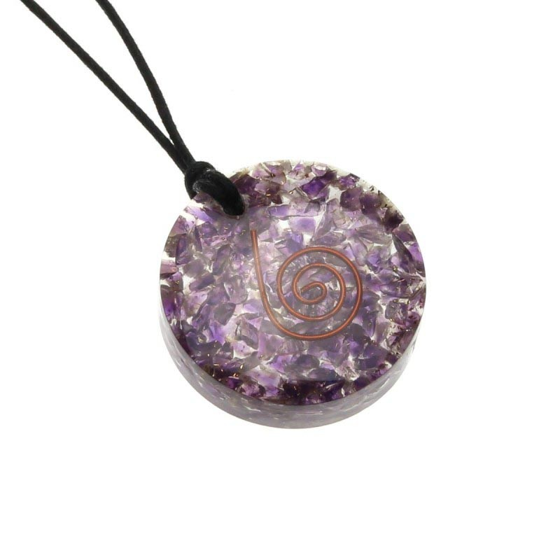 Ethike.eu - Wholesale Individual Charm/Pendant - Spiral Amethyst - Orgonite Pendant1