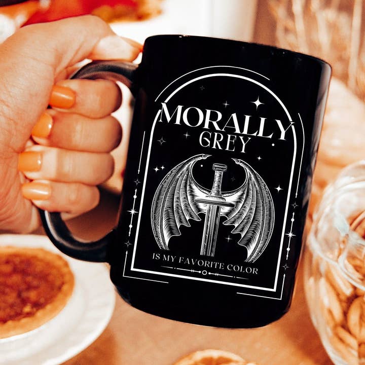 Morally Grey Reader Mug for wholesale by Parchment & Parcel