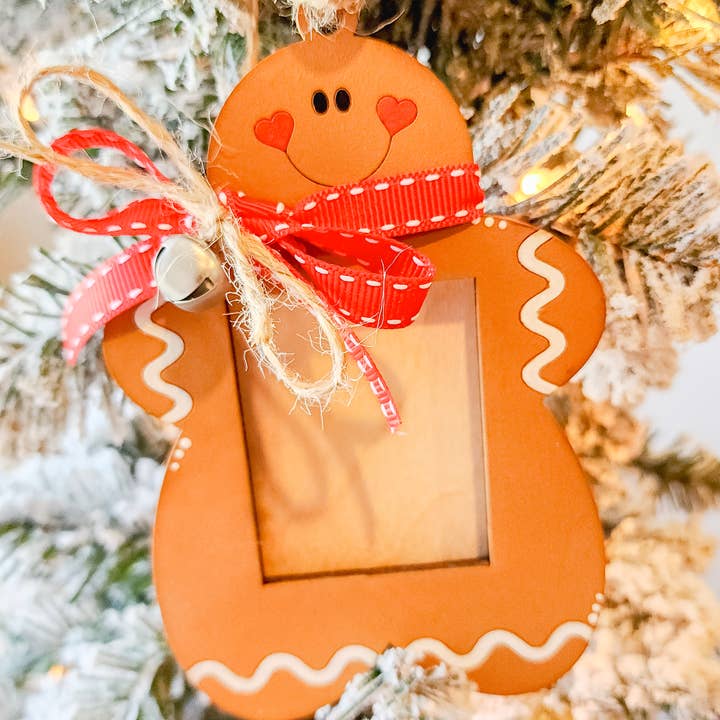 Hollow Grove Designs - Wholesale Ornament - Photo Frame Ornament | Gingerbread Ornament | Snowman4