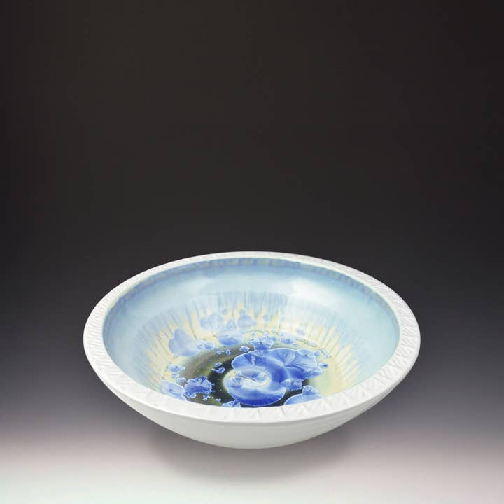 Small Tex Platter Sky White for wholesale by Indikoi