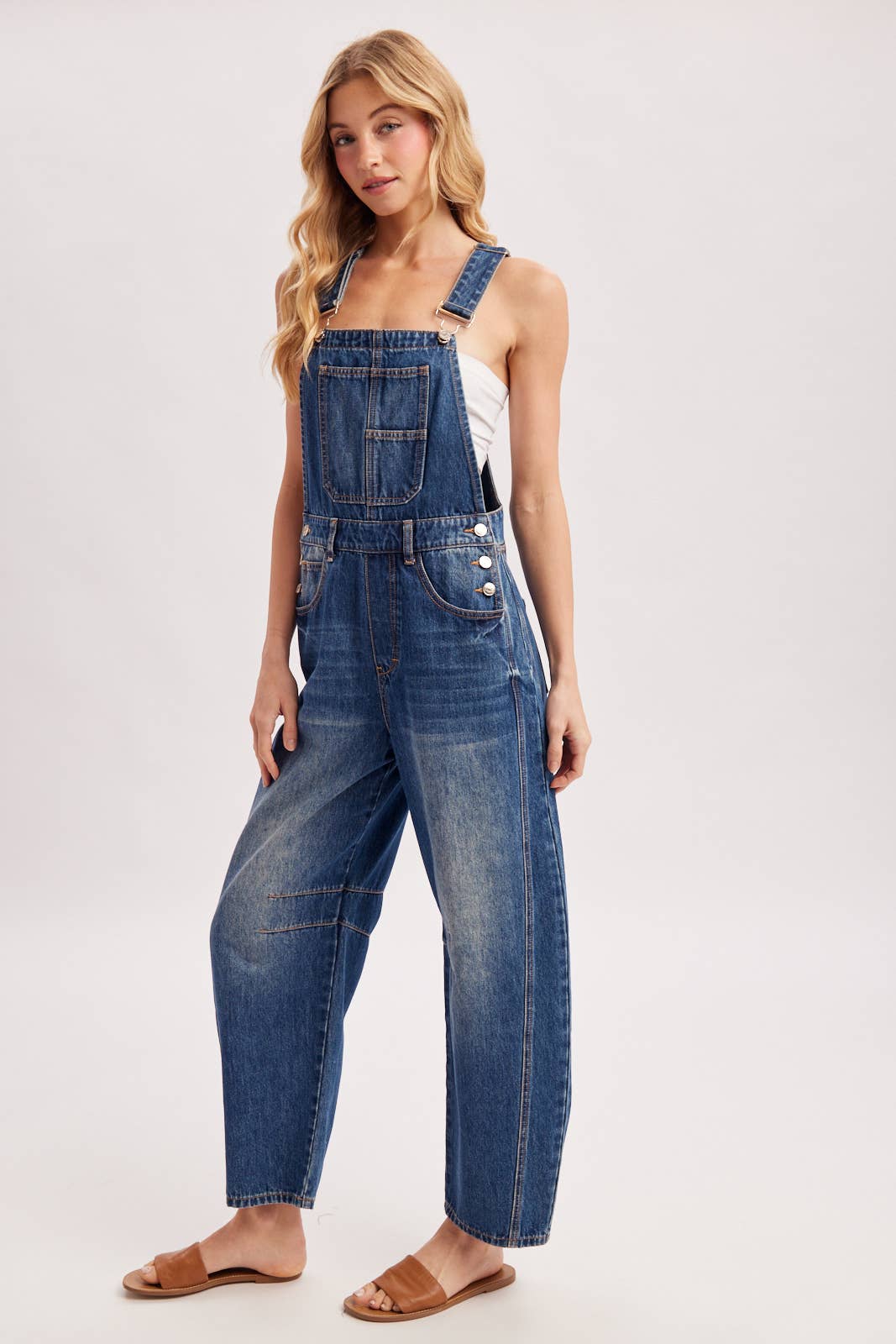 Bluivy - Wholesale Overalls - Women's - DENIM BARREL OVERALLS23