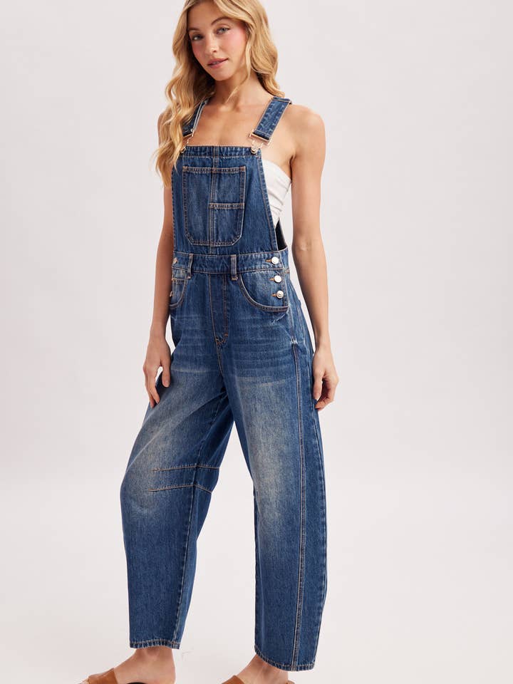 Bluivy - Wholesale Overalls - Women's - DENIM BARREL OVERALLS23