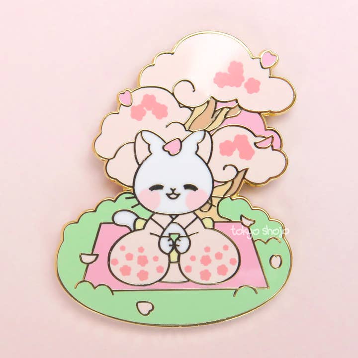 tokyo shojo - Wholesale Lapel Pin/Button - Hanami Kitty Pin0